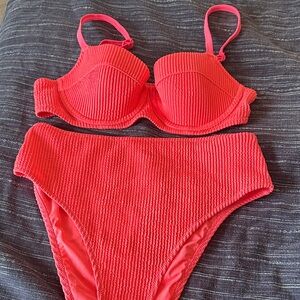 Aerie HOT PINK Cheeky Bikini Bottom